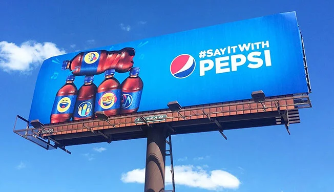 contoh baliho - say it with pepsi