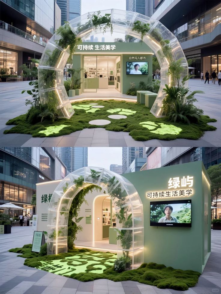 3. Desain Pop-up Store Biophilic