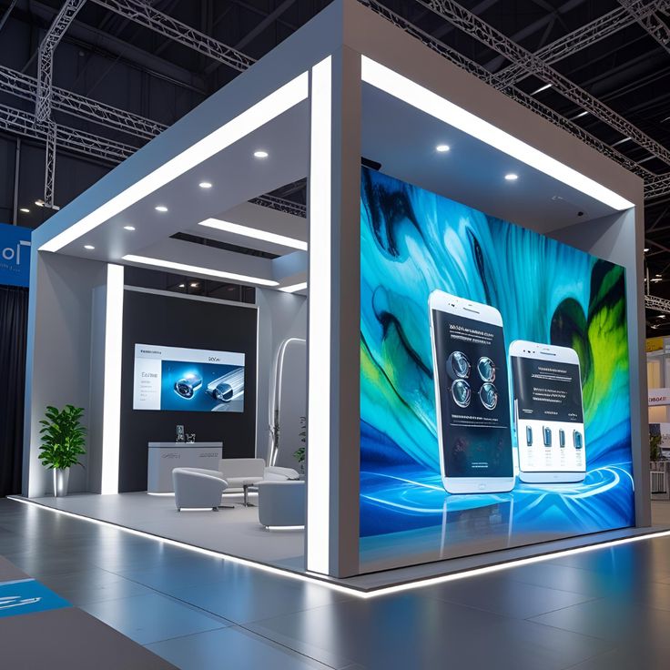 6. Desain Pop-up Store Tech-Integrated Booth