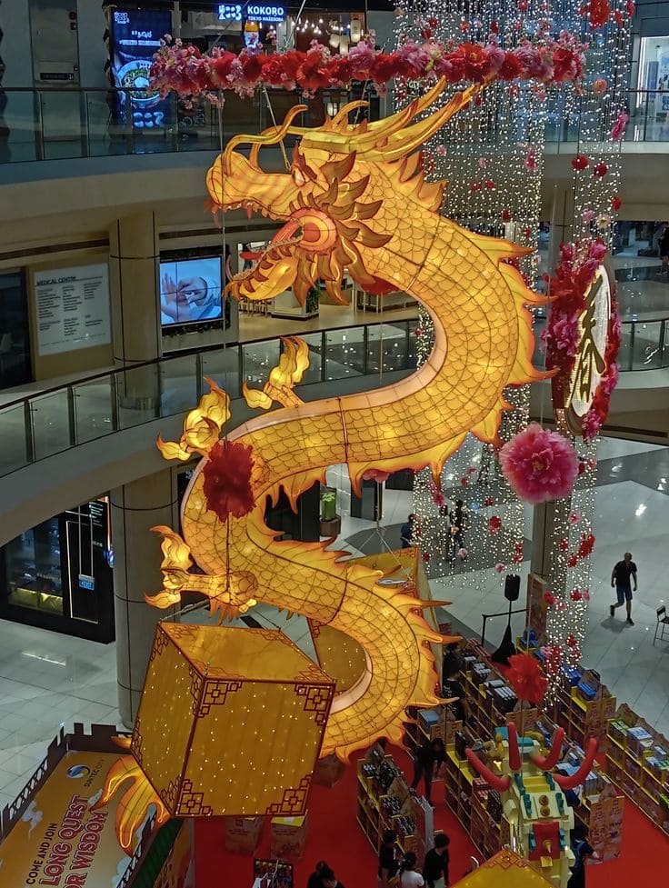 Jasa Dekorasi Imlek Custom - Patung Shio Ular & Replika Naga Styrofoam