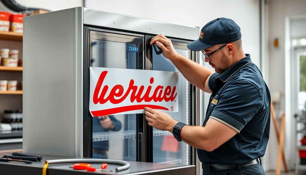 Jasa Branding Chiller dan Showcase Produk Minuman