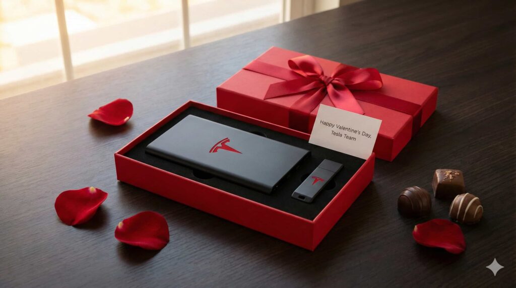 Cetak Souvenir Valentine Kantor Premium - Tech Merchandise (Powerbank & Flashdisk) Edisi Valentine