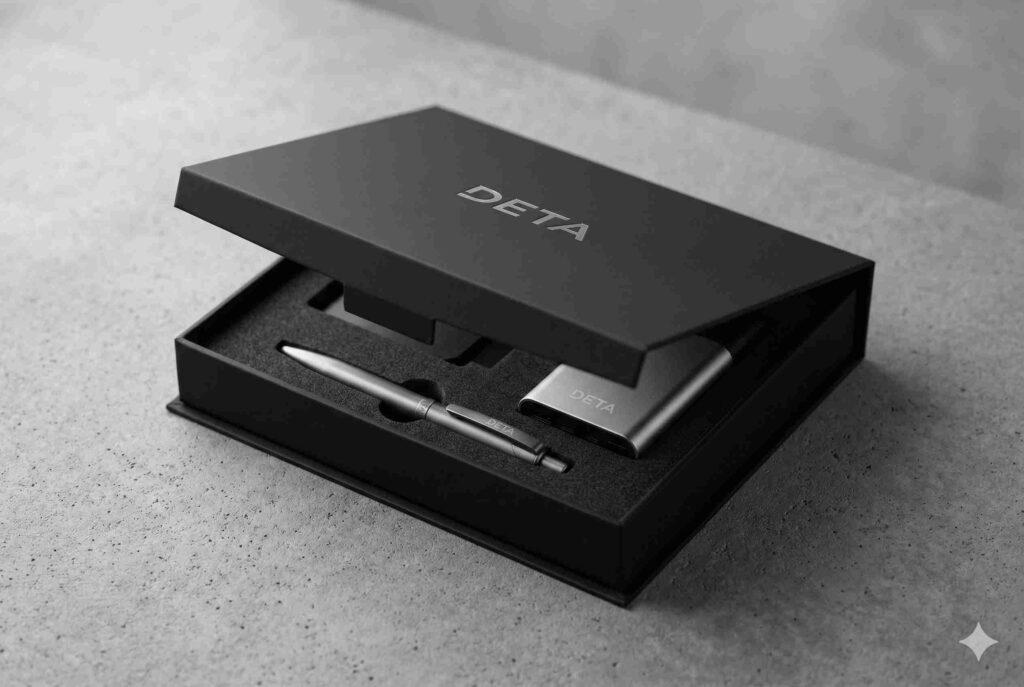 1 Jasa Pembuatan Merchandise Kantor Custom - PR Package Eksklusif Berbalut Hardbox