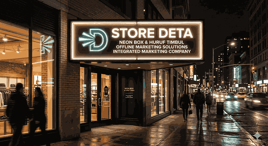 1. Jasa Pembuatan Neon Box Kualitas Terbaik dan Awet - Kotak Persegi Panjang Standar