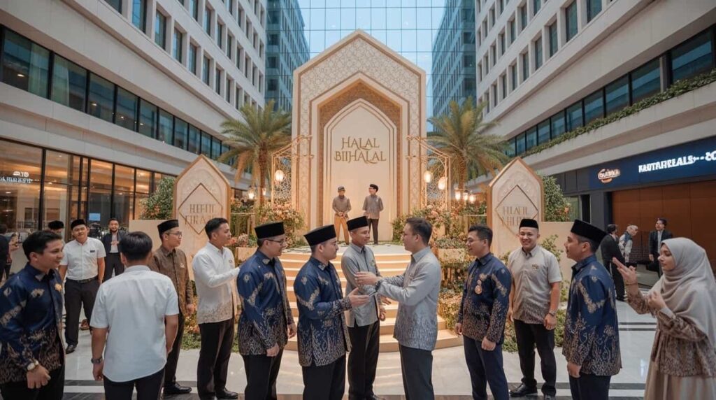 Jasa Dekorasi Halal Bihalal Custom Kantor, Mall & Hotel