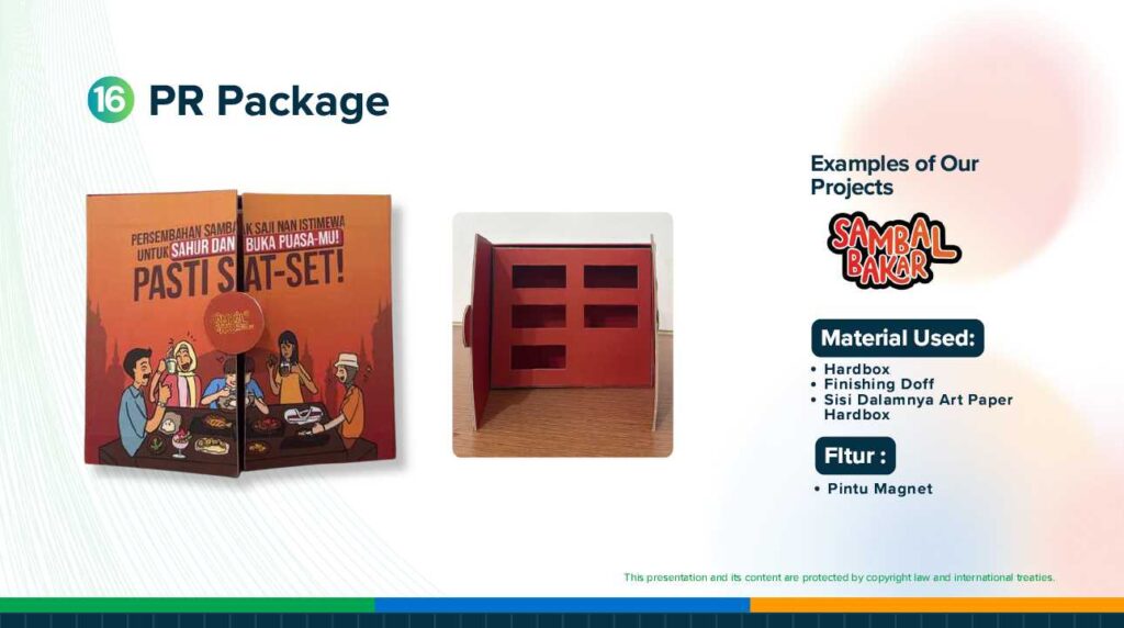 Jasa Pembuatan PR Package Box Premium Full Custom - Compro Sambal Bakar Indonesia by Deta