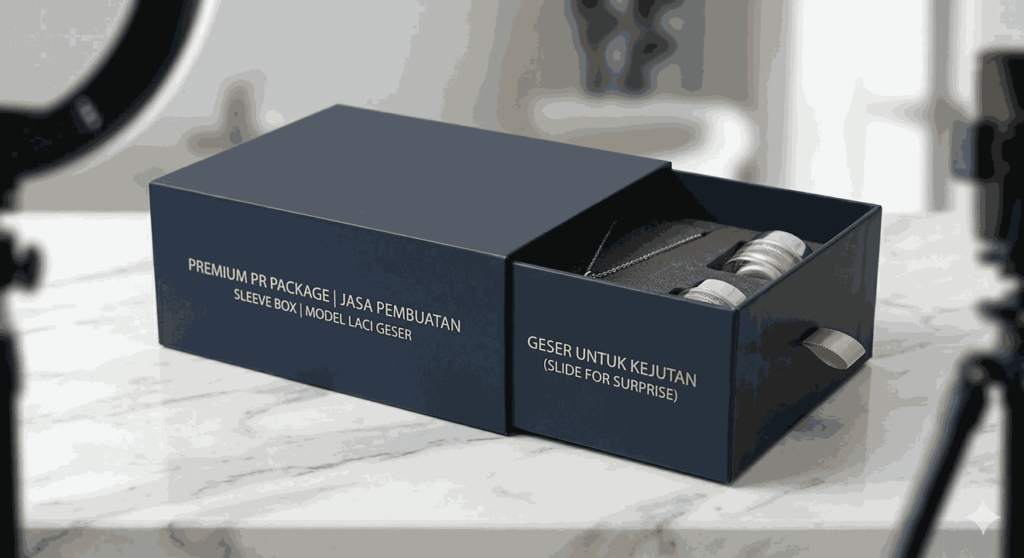 Jasa Pembuatan PR Package Box Premium Full Custom - Model Laci Geser (Sleeve Box)