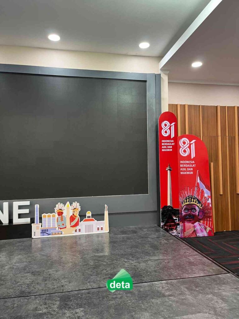 Jasa dekorasi 17 agustus by deta untuk Kanca BRI Jakarta Veteran - Standee Panggung atau Totem salah satu bagian