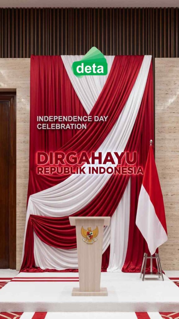 jasa dekorasi 17 agustus backdrop tema bendera merah putih