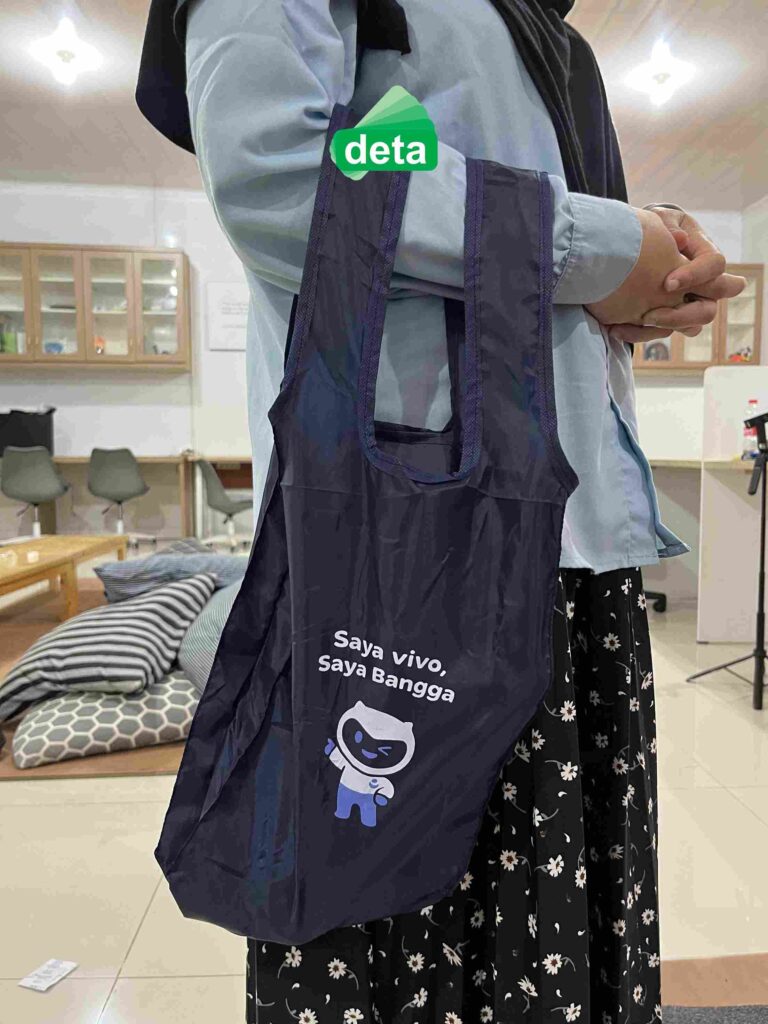 jasa pembuatan foldable bag by deta tampak depan untuk vivo