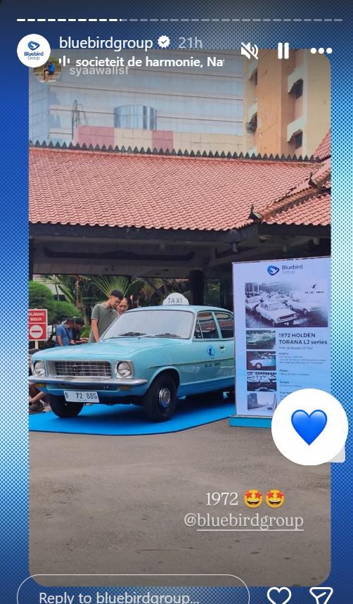 Screenshot dari instastory ig blue bird untuk event dan wall of fame