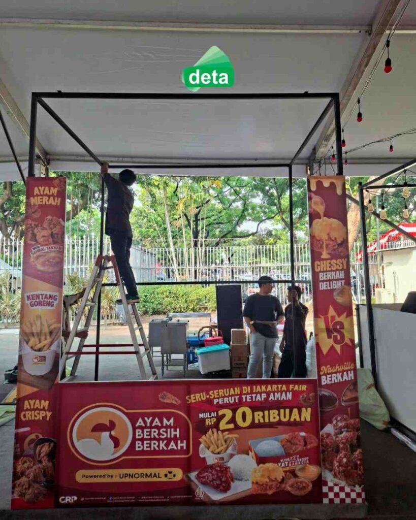 jasa pembuatan booth by deta - Booth abb di prj saat setengah jadi