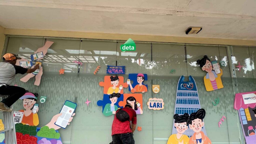 jasa pasang sticker kaca by deta - bank raya pemasangan sticker kaca oleh tukang
