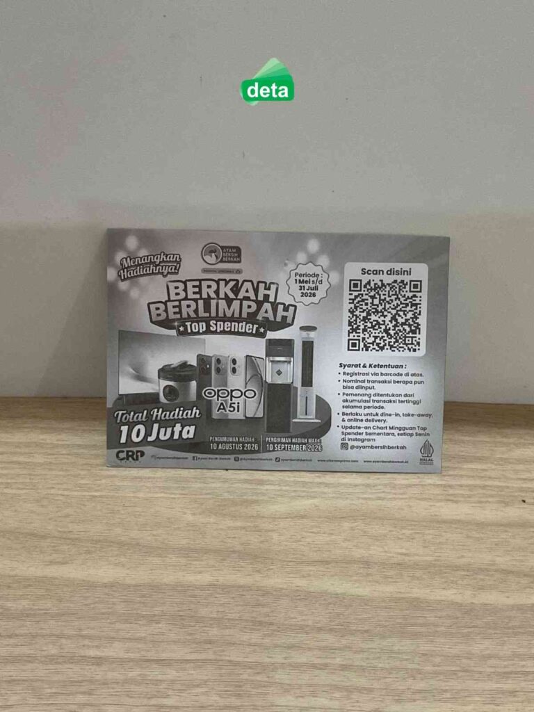 jasa printing marketing material by deta - upnormal voucher hadiah hitam putih